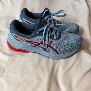 ASICS Blue and Orange Athletic Shoes
